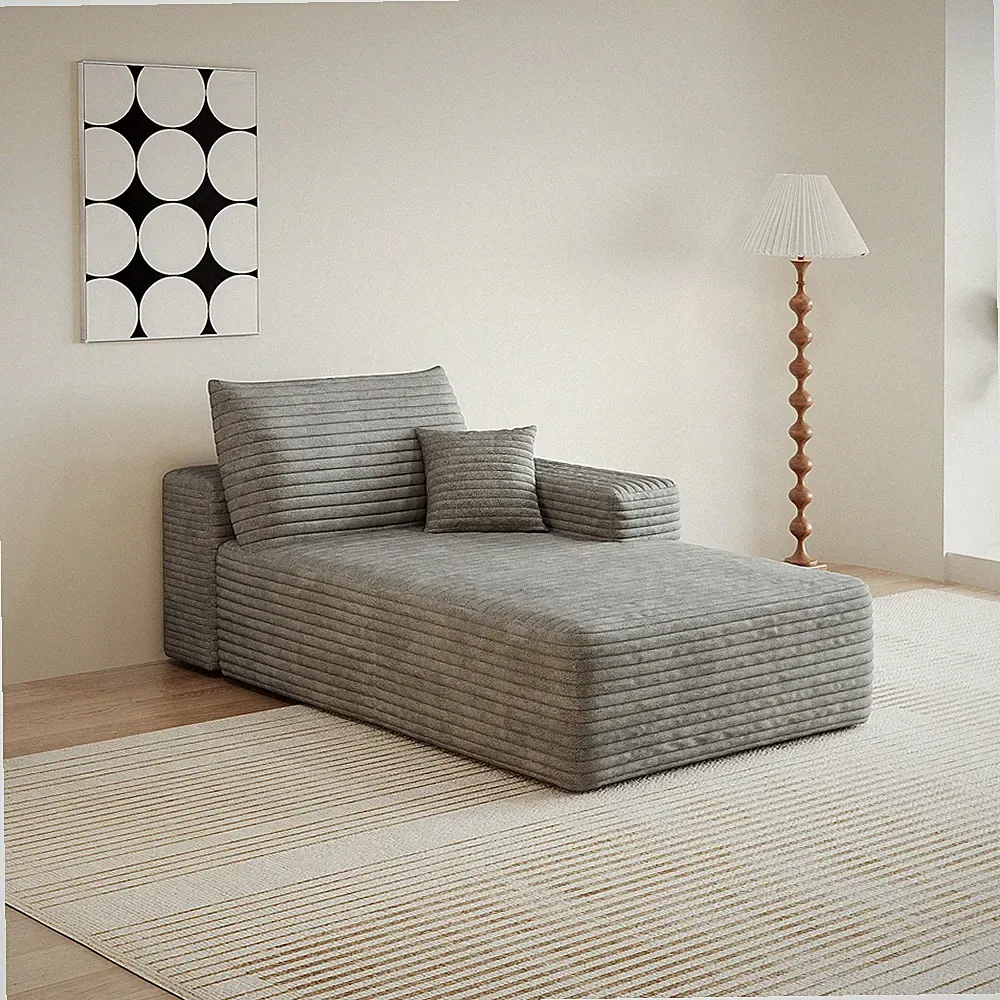 Y159-R Sleeper Grey Modular Sectional Sofa No Assembly Required