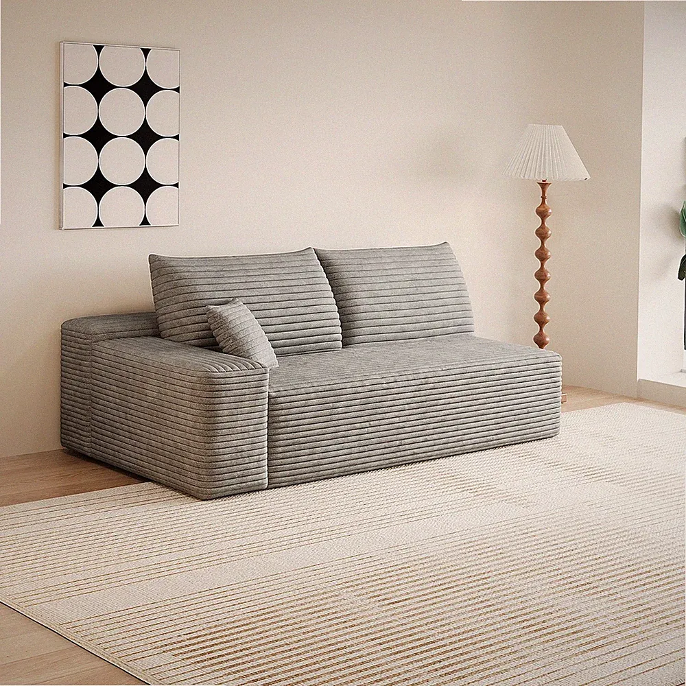 Y165-3L-GREY Modular Sectional Sofa 3 Seater Left Chaise