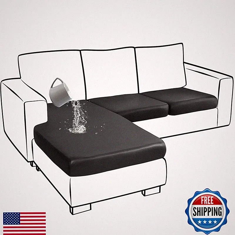 Yates Home 3 Piece Sectional Couch Covers - L Shape Sofa Cushion Covers