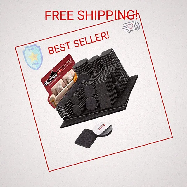 Yelanon Felt Furniture Pads -182 Pcs Premium Felt Pads for Chair Legs Furniture