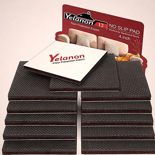 Yelanon Non Slip Furniture Pads -12pcs 4" Furniture Grippers Hardwood Floors...