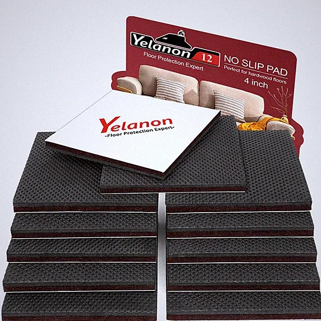 Yelanon Non Slip Furniture Pads -12pcs 4 Furniture Grippers Hardwood Floors,...