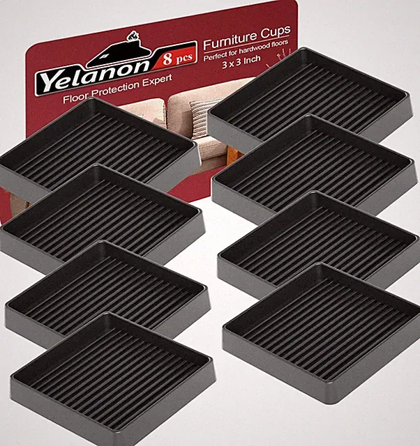 Yelanon Non Slip Furniture Pads for Hardwood Floors -8 Pcs 3” Furniture Coaste