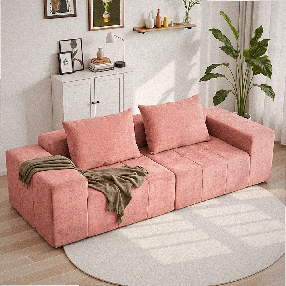 YINIX 107" L-Shaped Modular Sectional Sofa Chenille Cloud For Living Room Couch