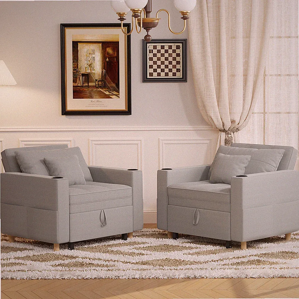 YODOLLA Convertible Sofa Bed 3-in-1 Arm Chair Folding Recliner Sleeper Chair Bed