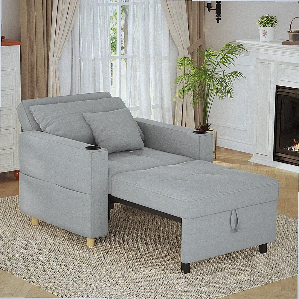 YODOLLA Convertible Sofa Bed 3-in-1 Pull out Arm Chair Folding Recliner Sleeper