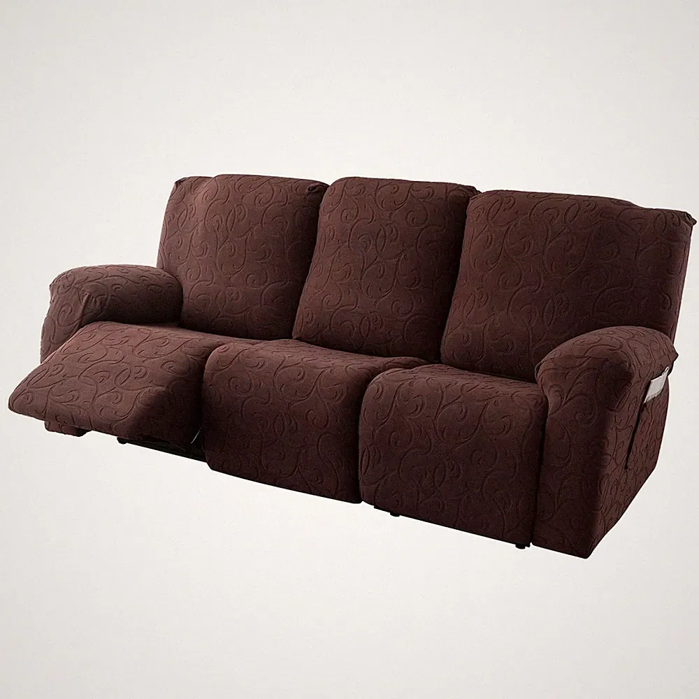 YUEANG Recliner Sofa Covers Sectional Couch Cover for 3 Seater, Chocolates