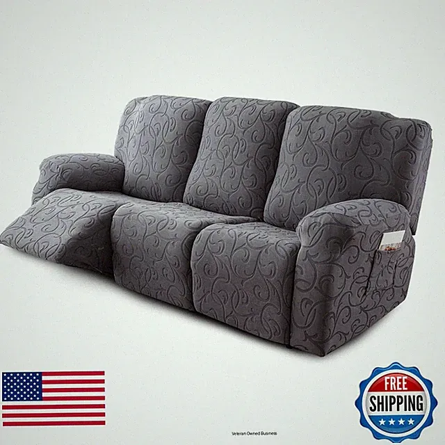 YUEANG Sectional Couch Cover for 3 Cushion Sofa 3 Seat 5-Pieces Soft Jacquard