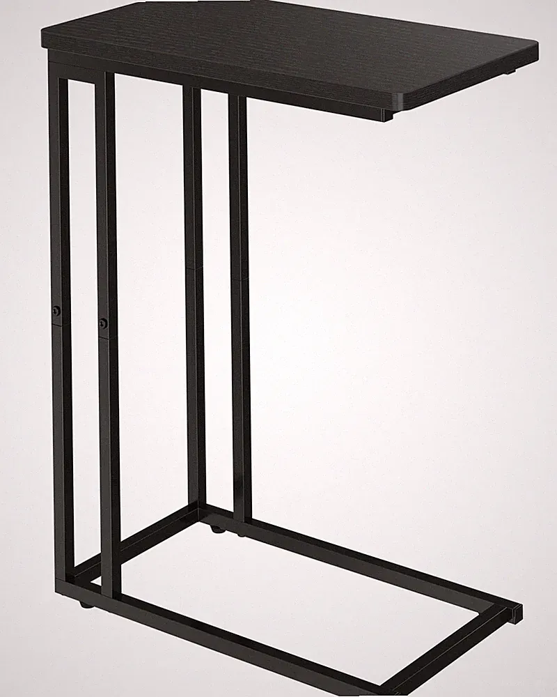 Yusong C Shaped End Table - Slide Under Sofa Couch Bed, Small Table for Small...