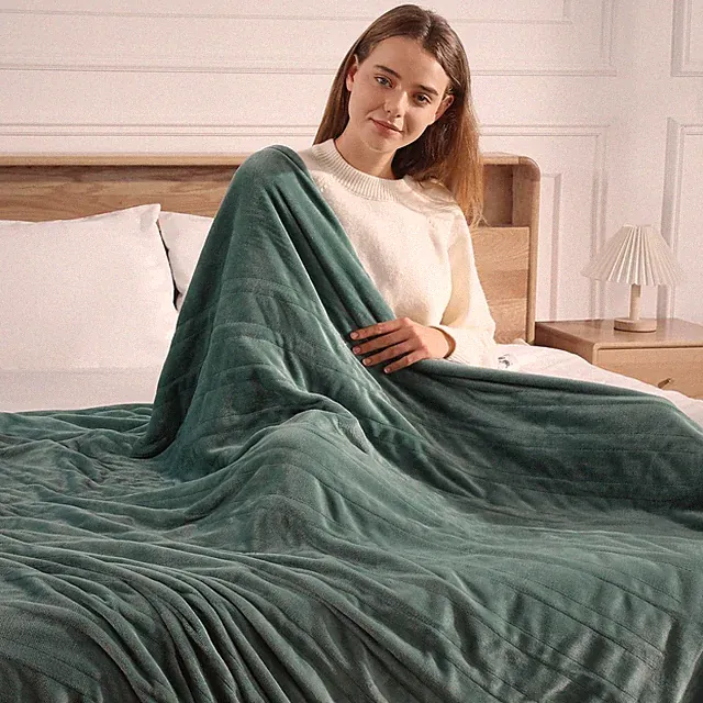 YUSTAL Electric Heated Blanket Full Size 72x84 Inch - Super Soft Flannel, 10 Hea