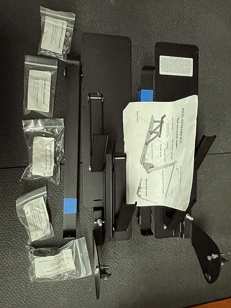 Z-BED Hinge Kit - Converts Existing Rear Seat into Sofa Bed