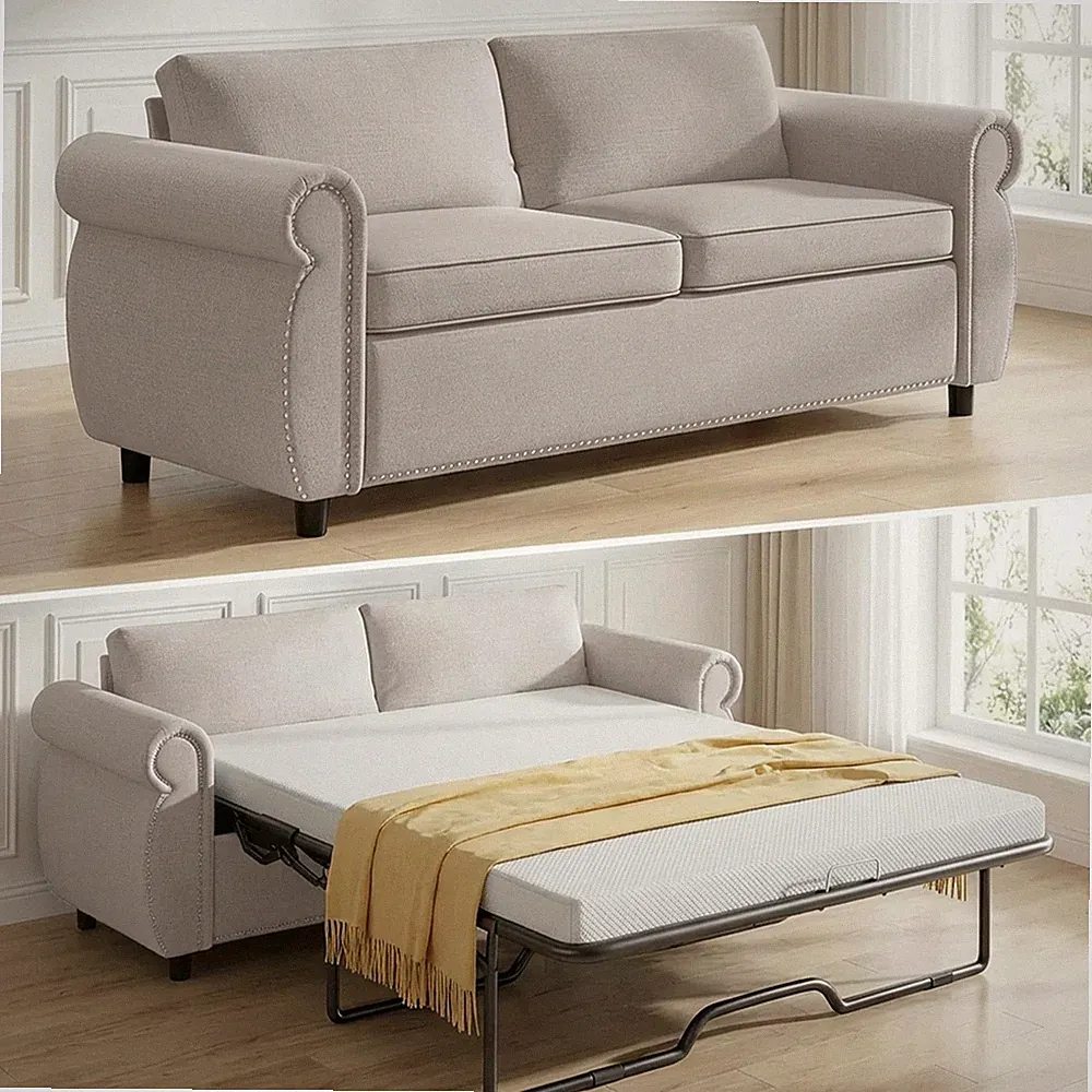 Zafly 2 in 1 Pull Out Sofa Bed, Queen Size Sleeper Sofa, Couch with Pull Out Bed