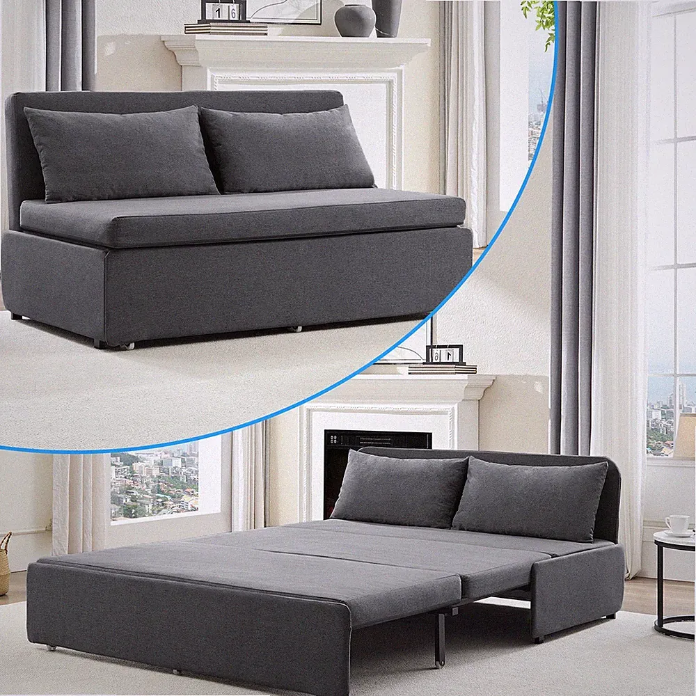 Zafly Modern Queen Sleeper Sofa, Convertible Pull Out Sofa Bed for Living Room
