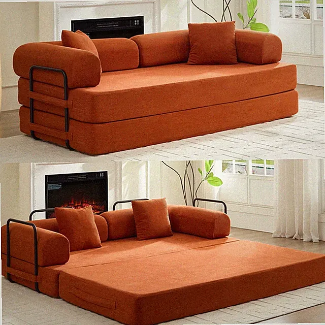 Zafly Queen Size Folding Sofa Bed,Futon Sofa Bed,Convertible Floor Sleeper Sofa
