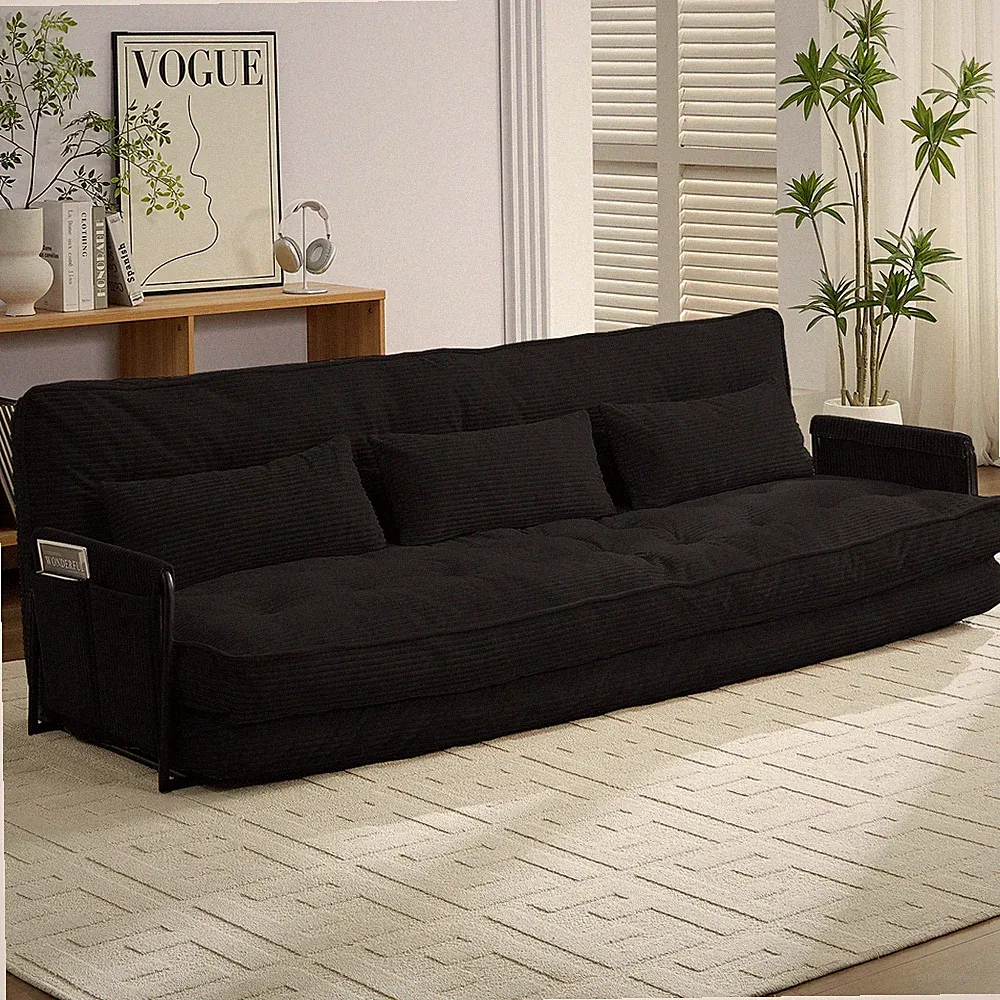 Zafly Sofa Bed Couch Sleeper Convertible Fold-Out Bed Couch With Side Pockets