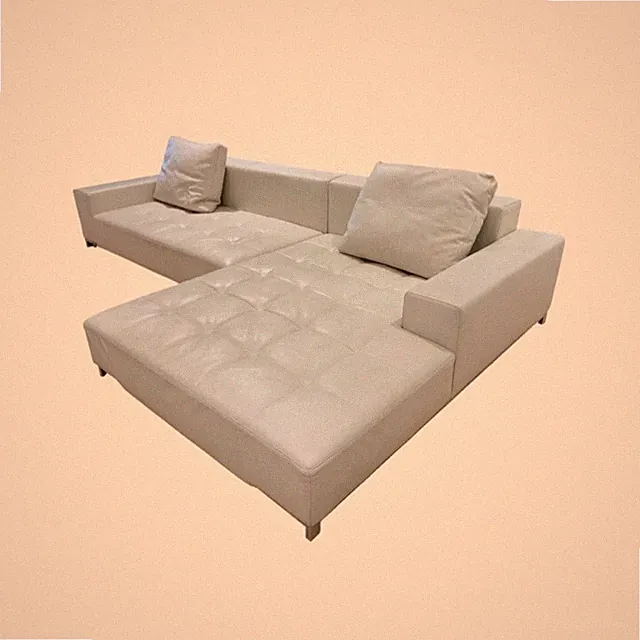 Zanotta Alfa White Leather Sectional Sofa Emaf Progetti