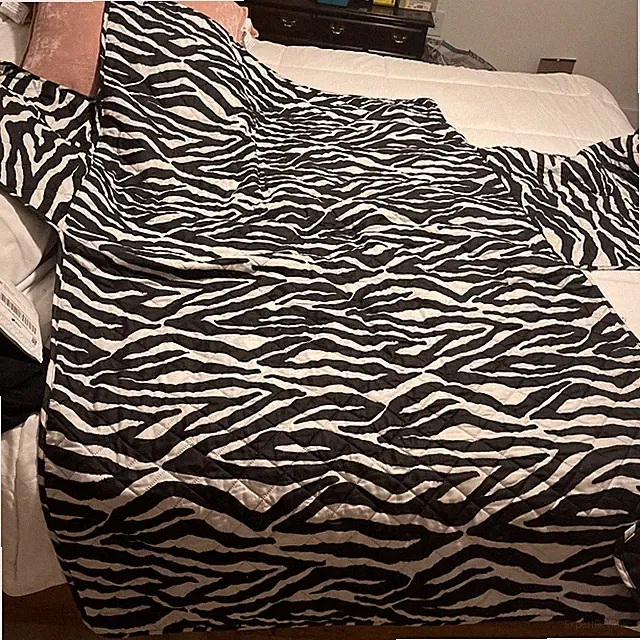 Zebra Pattern Slip cover Furniture Throw For Love Seat 70.5 In By 88 In