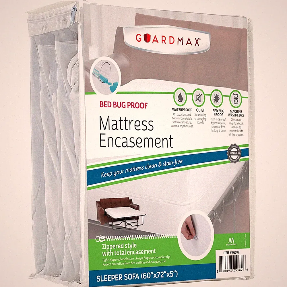 Zippered Mattress Encasement - Sleeper Sofa Size - 100% Waterproof and Bed Bug