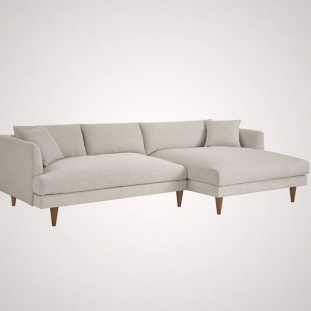 Zoya Right-Facing Down Filled Overstuffed Sectional Sofa