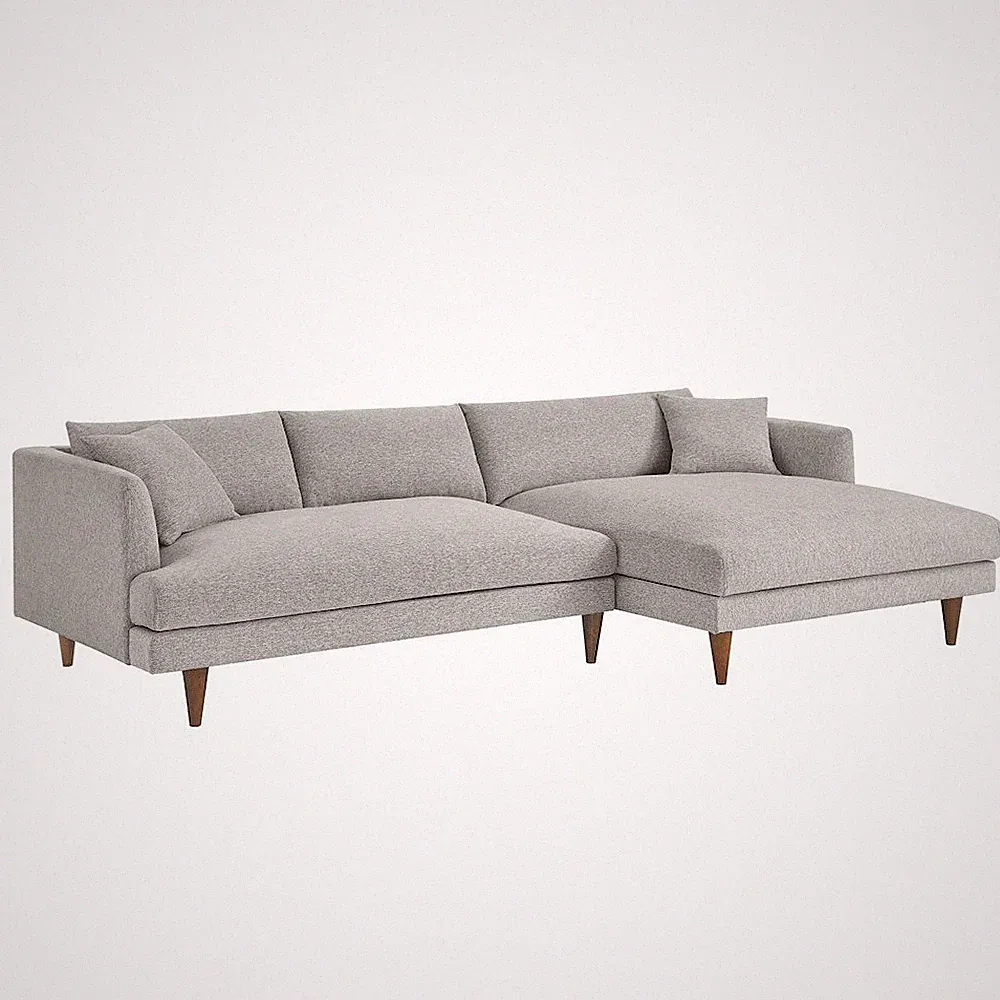 Zoya Right-Facing Down Filled Overstuffed Sectional Sofa