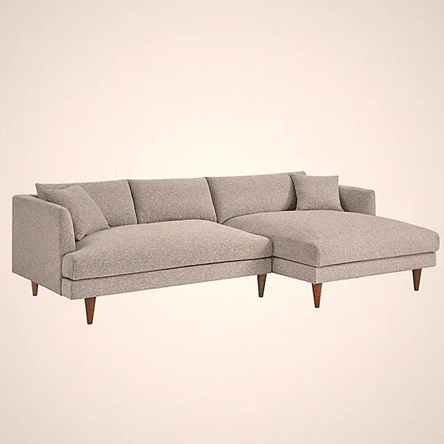 Zoya Right-Facing Down Filled Overstuffed Sectional Sofa