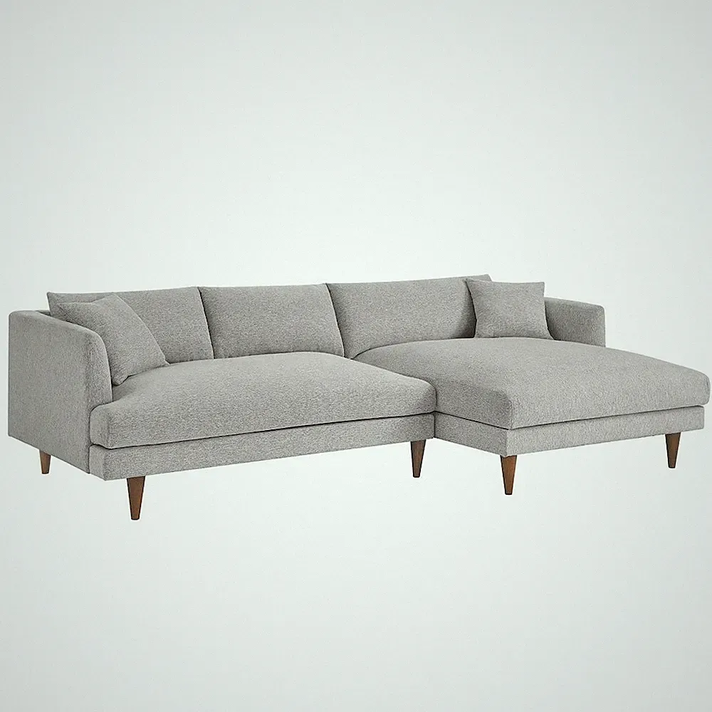 Zoya Right-Facing Down Filled Overstuffed Sectional Sofa