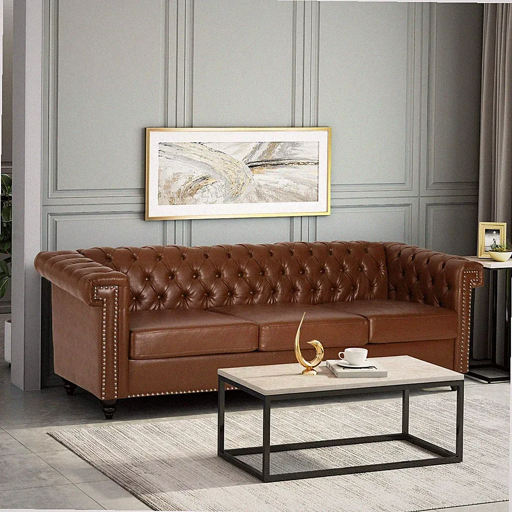 Zyiere Tufted Chesterfield 3 Seater Sofa